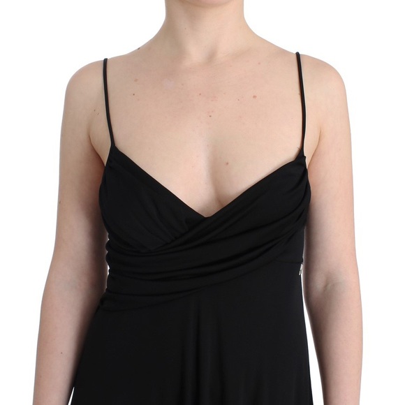 JOHN GALLIANO Black Jersey Spaghetti Strap Dress - Picture 2 of 7